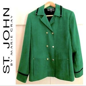 St.John Sport Suede Blazer Jacket